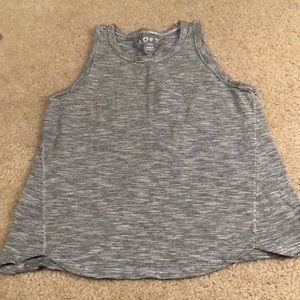 Gray and white striped tank top